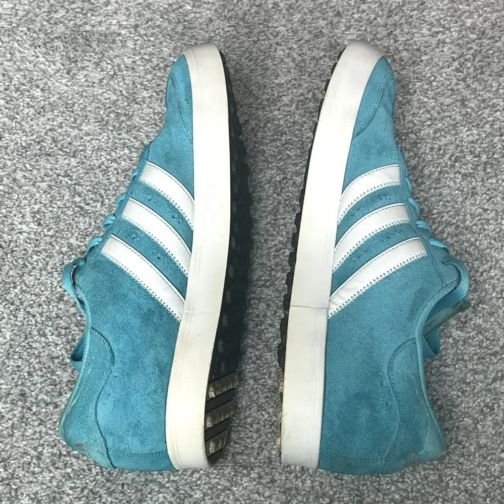 Adidas‎ Adicross Spikeless Golf Shoes Classic Blue Teal Suede Mens 11, UK 10.5